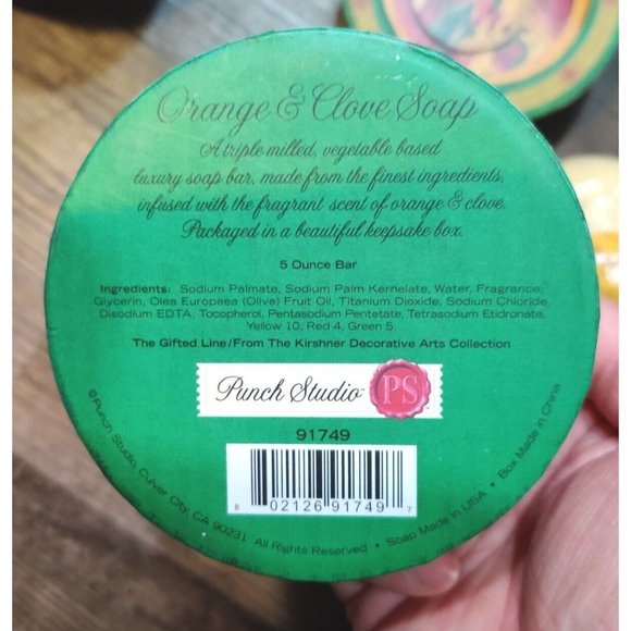 Mini Punch Studio 4-5 Oz Rose Or Orange Clove Bar of Soap (Sealed) Opened Box - Picture 9 of 15